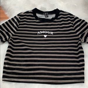 Short Sleeve Amour Velour Crop Top